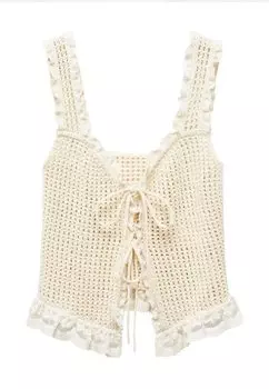 Топ Meshy Mango, слоновая кость