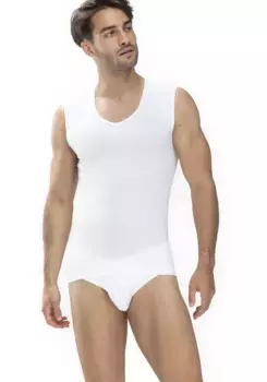 Топ Mey подмышки "CASUAL COTTON (K)", без громоздких боковых швов, белый