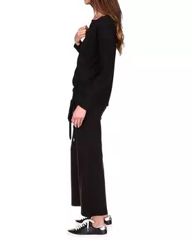 Топ Michael Kors Boatneck Ruche Tie Top, черный