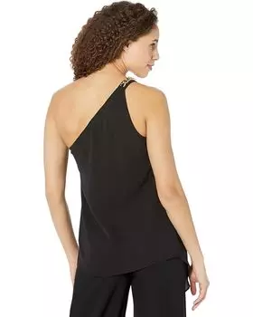 Топ Michael Kors Chain Strap Asymmetrical Top, черный