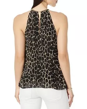Топ Michael Kors Giraffe Pleated Chain Top, хаки