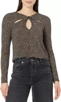 Топ Michael Kors Giraffe Twist Keyhole Top, хаки