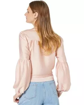 Топ Michael Kors Hammered Stain Wrap Top, цвет Rosewater