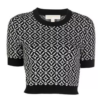 Топ Michael Kors Jacquard Logo, черный/белый