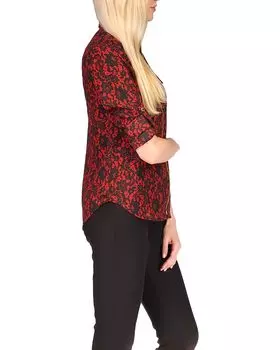 Топ Michael Kors Lace Dog Tag Top, цвет Crimson