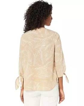 Топ Michael Kors Palm Tie Top, хаки