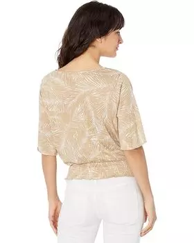 Топ Michael Kors Petite Palm Kimono Top, хаки