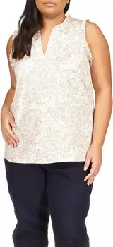 Топ Michael Kors Plus Size Paisley Ruffle Popover Tank, хаки