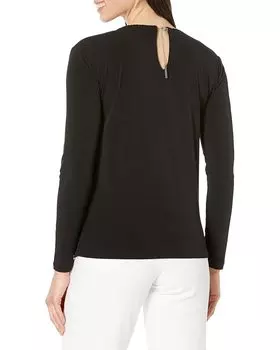 Топ Michael Kors Solid Chain Cutout Top, черный
