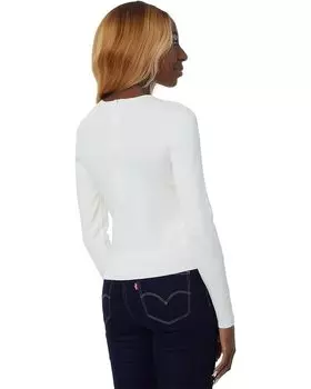 Топ Michael Kors Solid Cutout MK Hardware Top, цвет Bone