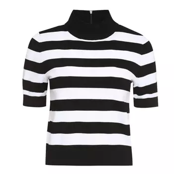 Топ Michael Kors Striped Knit, черный/белый