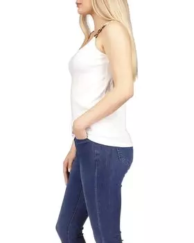 Топ Michael Kors Three-Ring Tank Top, белый