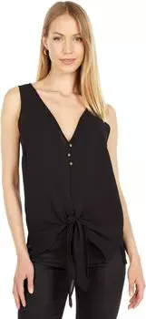 Топ Michael Kors Tie Front Tank, черный