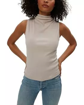 Топ Michael Stars Chiara Drape Neck Tank, цвет Cement