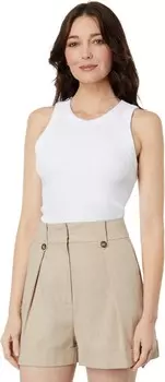 Топ Michael Stars Gina Wide Binding Crop Tank, белый