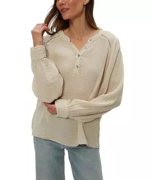 Топ Michael Stars Kacey Peasant Top, цвет Cement