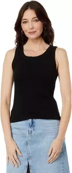 Топ Michael Stars Mina Wide Binding Crop Tank, черный