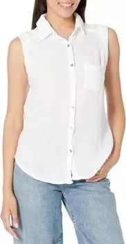 Топ Michael Stars Monique Button-Down Tank, белый