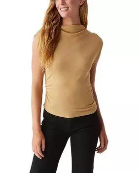 Топ Michael Stars Reese Mock Neck Power Shoulder Top, цвет 14K