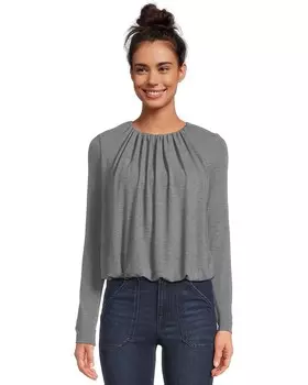 Топ Michael Stars Sona Long Sleeve Bubble Top, цвет HEATHER NOCTURNAL