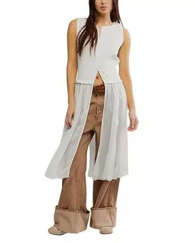 Топ миди Twice As Nice Free People, слоновая кость/кремовый