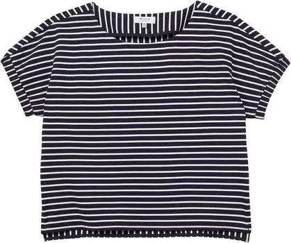 Топ MILLY MINIS Julie Yarn-Dye Knit w/ Sequin Top, цвет Navy/White