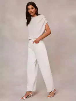 Топ Mint Velvet Ruched, бежевый