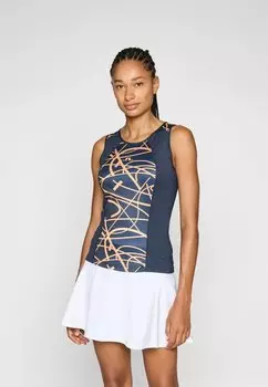Топ MIRIA PRINTED TOP J.LINDEBERG Sports, темно-синий
