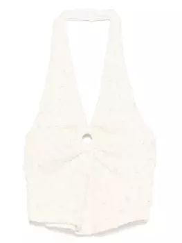 Топ Miss Grant Kids с халтернеем, белый