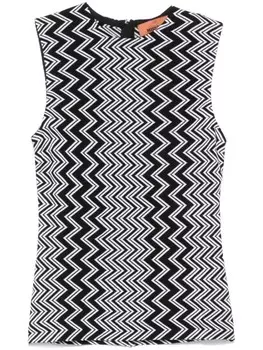 Топ Missoni с узором «зигзаг», черный