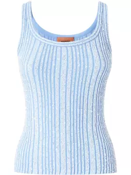 Топ Missoni, украшенный пайетками, синий