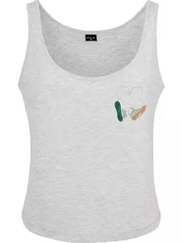 Топ Mister Tee, цвет heather grey