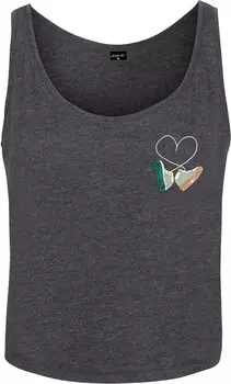 Топ Mister Tee Ladies Kicks Love EMB Tank, серый