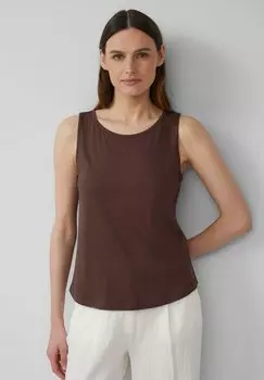 Топ MIT DEKORATIVEM CUT-OUT s.Oliver, темно-коричневый