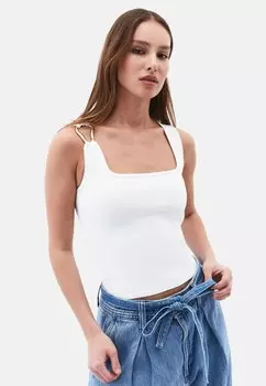 Топ MIT ECKIGEM AUSSCHNITT OXXO, бежевый