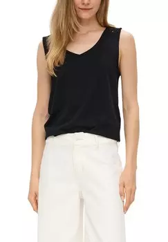 Топ MIT HKELSPITZEN-DETAILS s.Oliver, черный