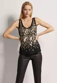 Топ MIT PAILLETTEN MADELEINE, черный