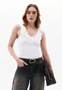 Топ MIT VOLANT OXXO, белый