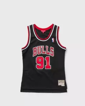 Топ Mitchell & Ness Nba Women'S Swingman Jersey Chicago Bulls 1997-98 Dennis Rodman #91, черный