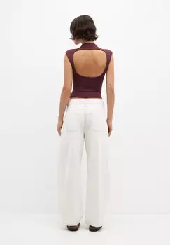 Топ MOCK TURTLENECK PULL&BEAR, темно-красный