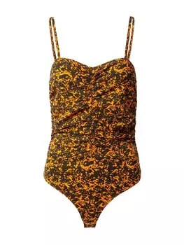 Топ modstrm Bodysuit Curtis, светло-оранжевый/черный