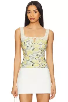 Топ «Молочница» Astr The Label, lemon floral
