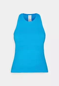 Топ MOMENTUM SEAMLESS SPORT LENGTH TANK Athleta, синий