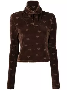 Топ Mona с длинными рукавами ROTATE BIRGER CHRISTENSEN, коричневый