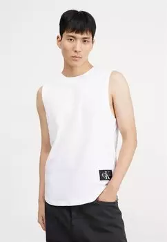 Топ Monologue Badge Tank Calvin Klein Jeans, цвет bright white