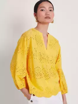 Топ Monsoon Serena Broderie, желтый