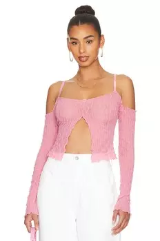 Топ MORE TO COME Liliana Cold Shoulder, розовый
