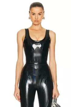 Топ Mugler Tank Bodysuit, черный