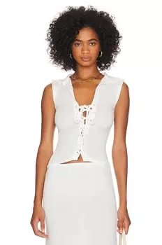 Топ Musier Paris Sleeveless Minorque, белый