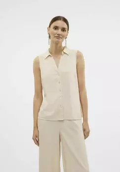 Топ MYMILO - Button-down blouse Vero Moda, бежевый
